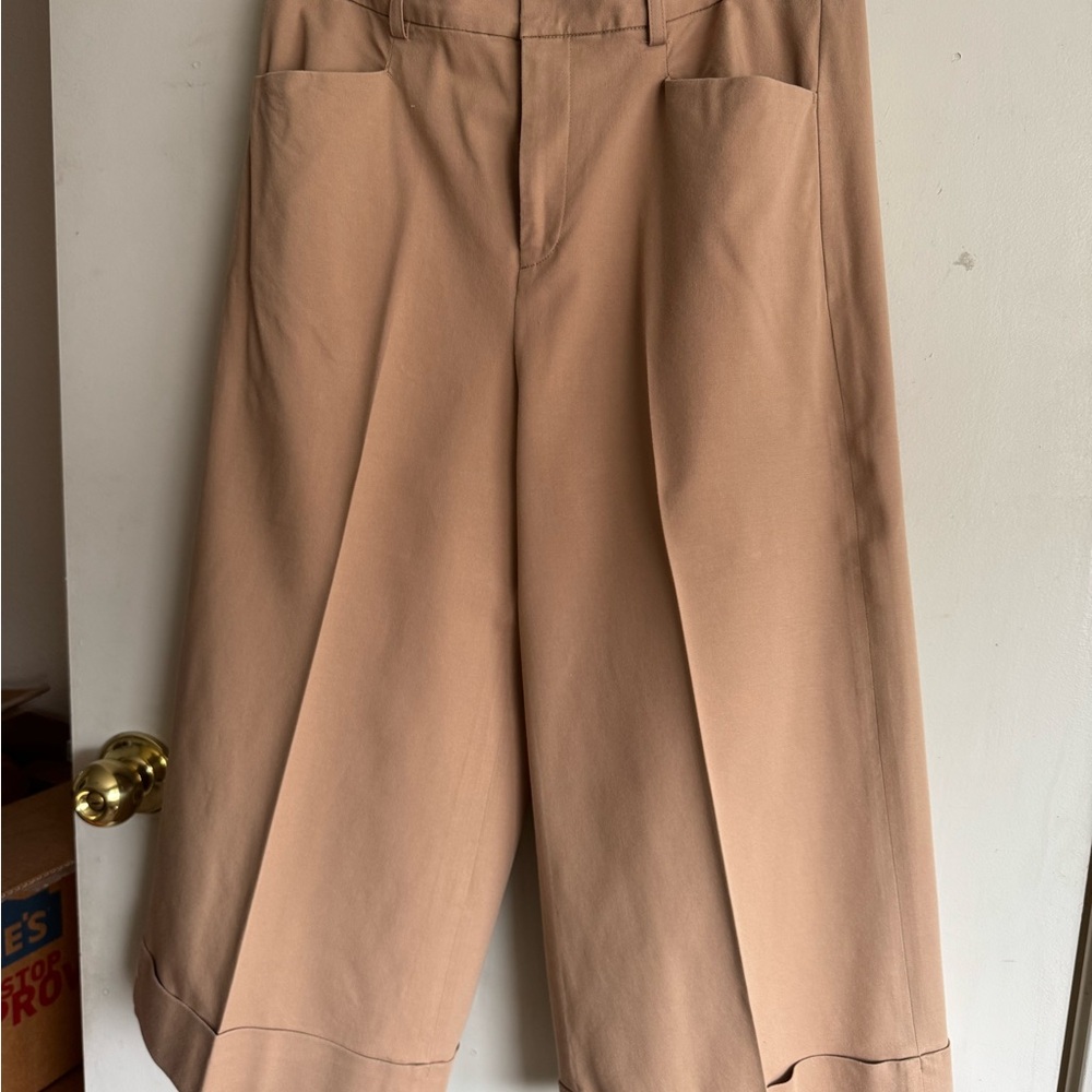 High-Waisted Tan Wide Leg Jumpsuit